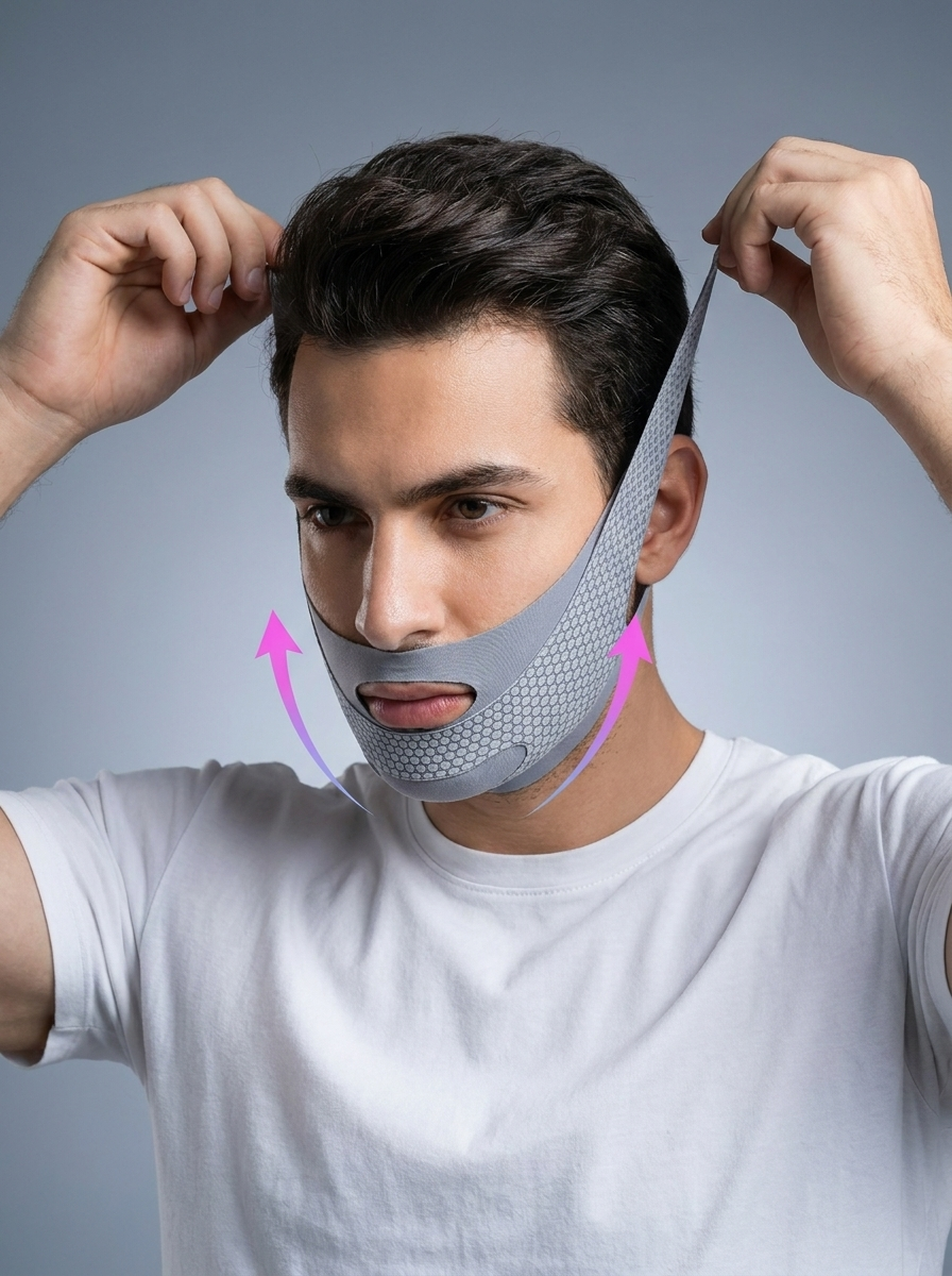 RestPro V-Shape Chin Strap — Breathable Jaw Support Band for Nighttime Comfort
